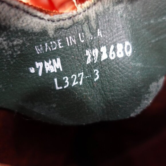 Vintage‎ Western Boots Leather 7.5 DEXTER Brown Cowboy Tall Mid Calf Rodeo USA - Picture 7 of 16